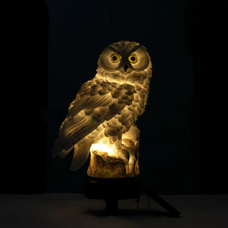 Solar Lawn Light Factory - OEM Owl Decorative Resin LED Stake