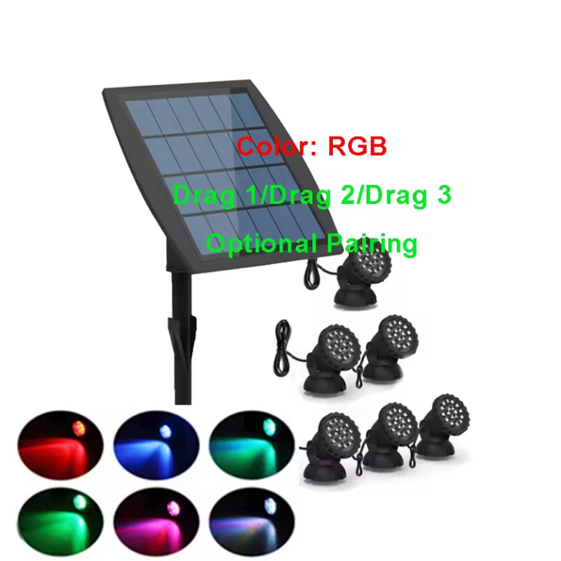 Solar Underwater Light Manufacturer - OEM 3W Colorful 6V Waterproof