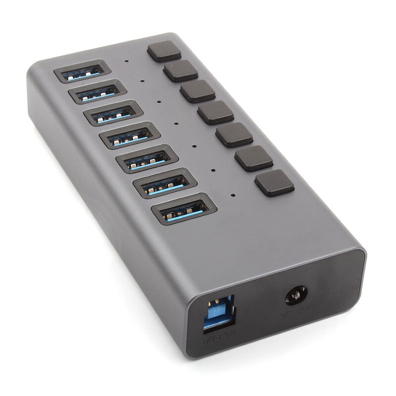 USB Hub Factory - OEM High Speed 7 Ports 3.0 36W Power Adapter Switch