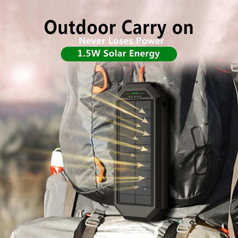Solar Power Bank Manufacturer - OEM 20000mah Illumination Waterproof Charger