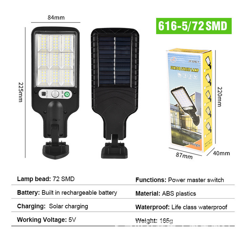 Solar Flood Light Factory - OEM LED Motion Sensor 3 Modes Parking Lot