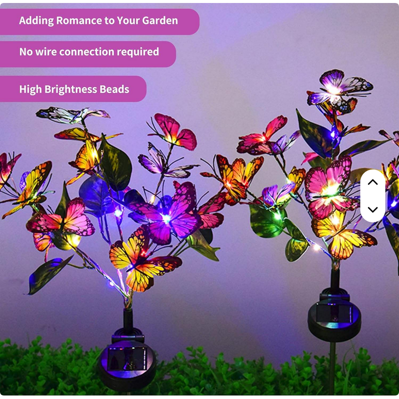 Solar Garden Light Manufacturer - OEM High Quality Butterfly Grass Decorative