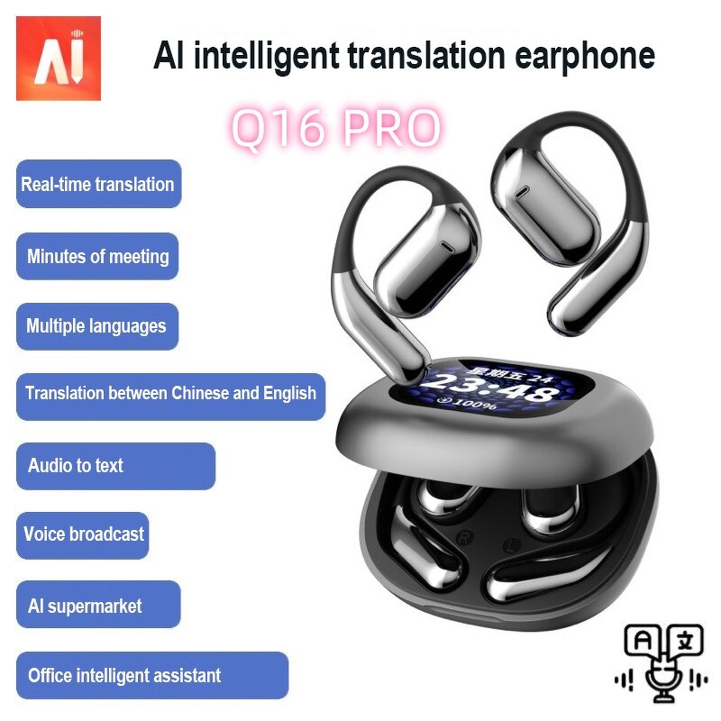AI Translation Earbuds Factory - OEM/ODM Two-Way Translator HD Sound LED