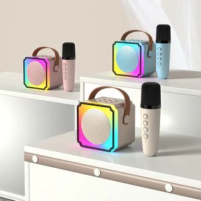 Mini Karaoke Speaker Factory - New P8 Microphone LED Bulb Portable Subwoofer