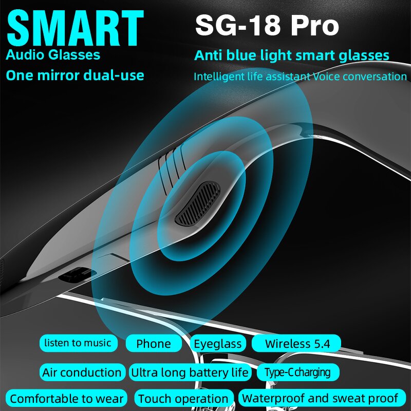 Sports Smart Glasses Factory - SG 15 Pro Waterproof BT Call Music Wireless