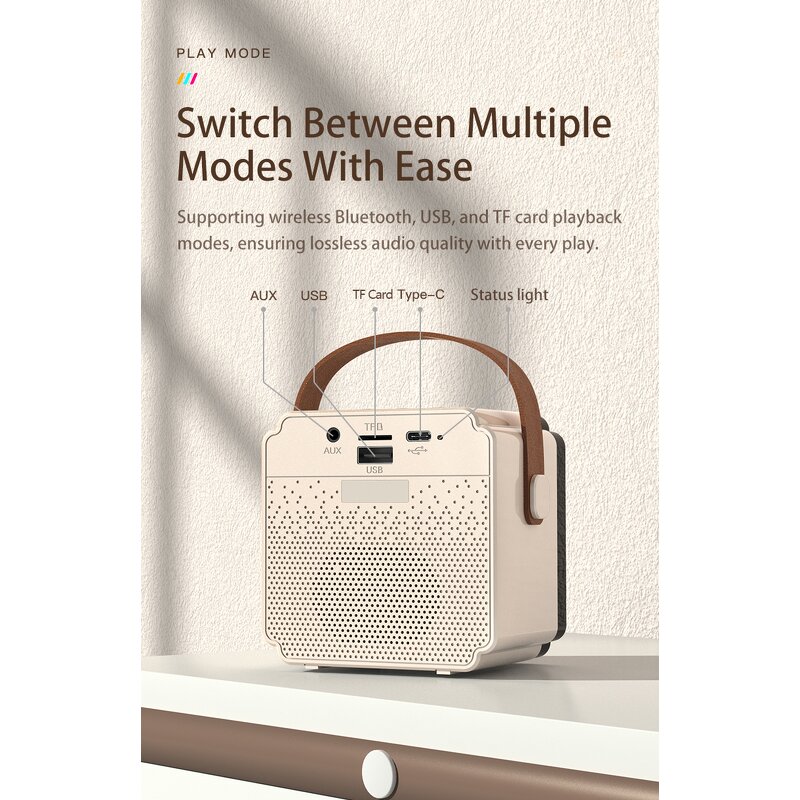 Mini Karaoke Speaker Factory - New P8 Microphone LED Bulb Portable Subwoofer