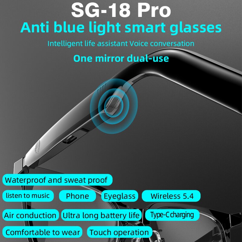 Smart Sunglasses Factory - SG 18 Pro Outdoor Waterproof BT Call Music