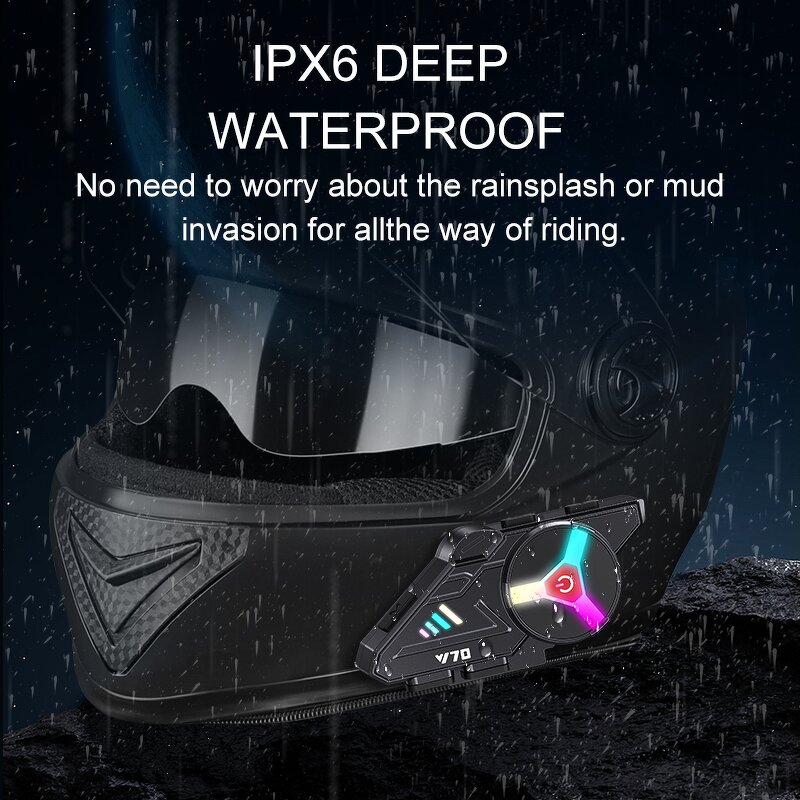 Motorcycle Helmet Headset Factory - Y70 Color Lighting Voice Assistant Wireless