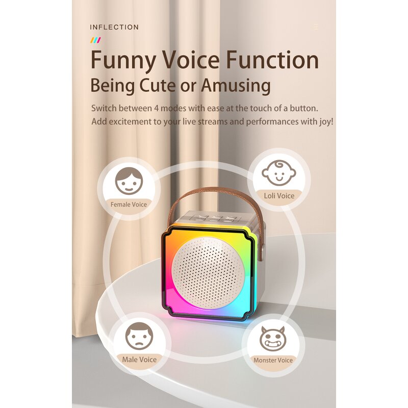 Mini Karaoke Speaker Factory - New P8 Microphone LED Bulb Portable Subwoofer