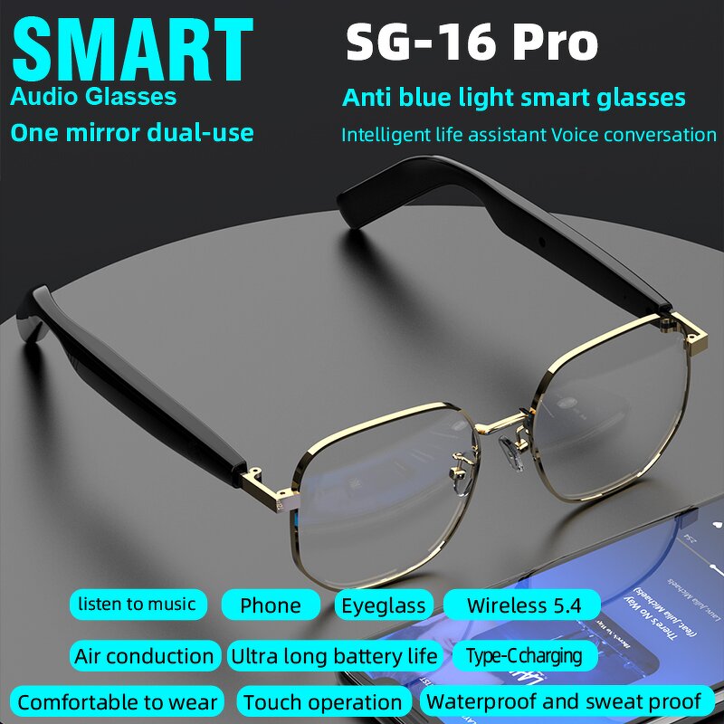 Smart Glasses Factory - SG16 Pro BT Call Anti-blue Light Waterproof Outdoor