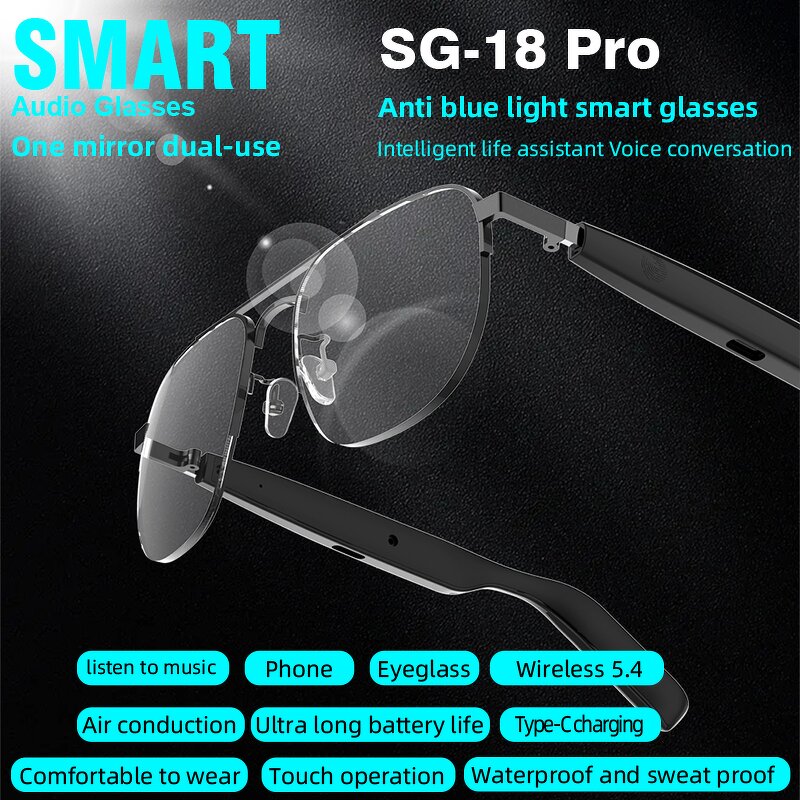 Sports Smart Glasses Factory - SG 15 Pro Waterproof BT Call Music Wireless