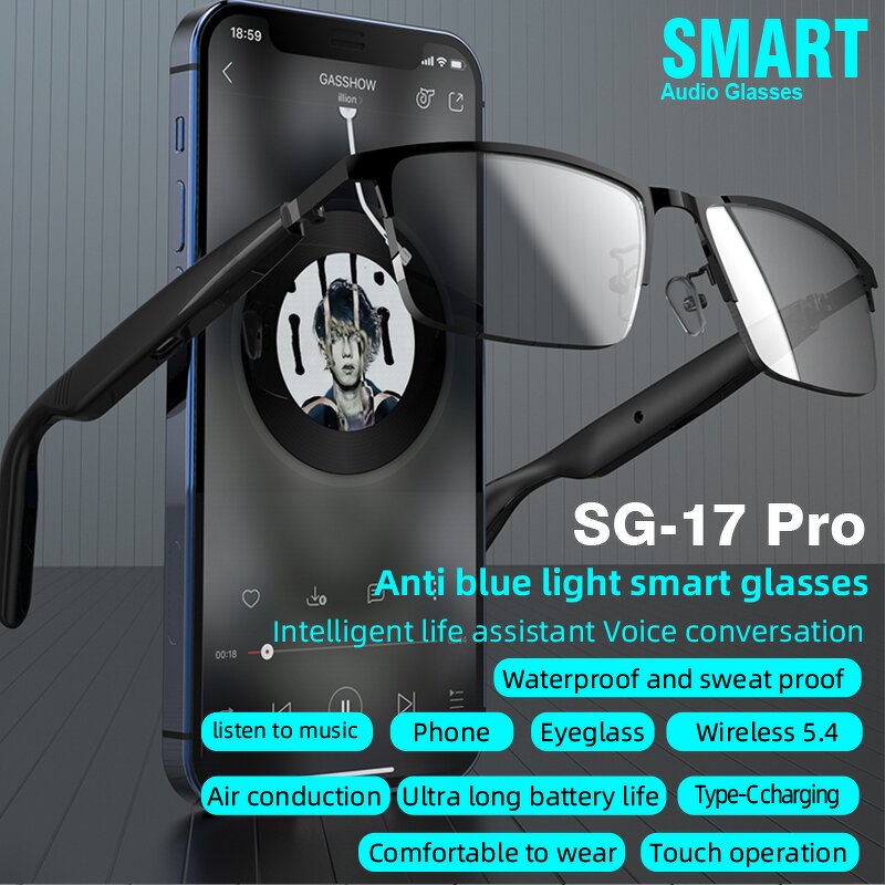 Smart Glasses Factory - SG 17 Pro Waterproof BT Call Music Wireless Cycling