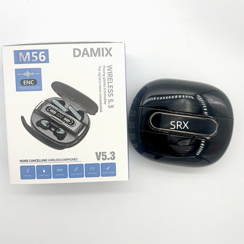 Gaming True Wireless Earbuds Factory - 2023 High Quality Dual LED TWS M56