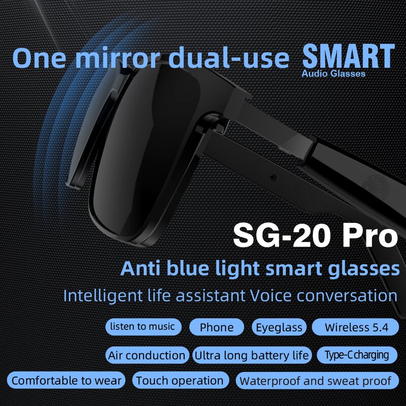 Smart Wireless Glasses Factory - SG 20 PRO Outdoor Sports Cycling BT Call