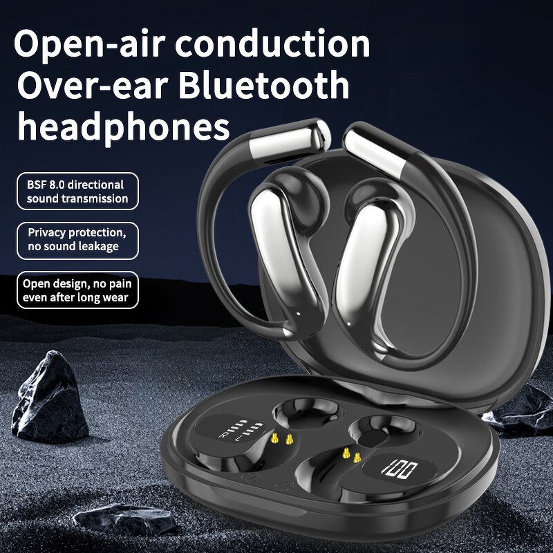 AI Translator Earbuds Factory - Hot Sale Open Ear LED Touch Screen