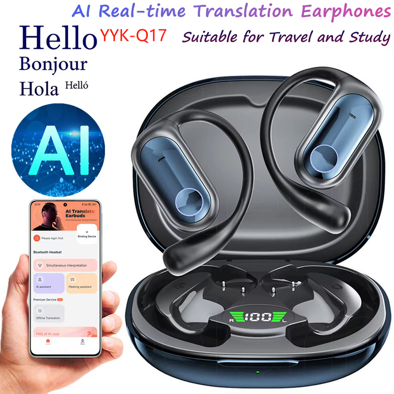 AI Translator Earbuds Factory - OEM/ODM Wireless Sports BT Call 144 Languages