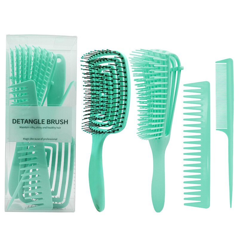 Plastic Comb Set Manufacturer - OEM 4pcs Barber Accessories Massage Comb