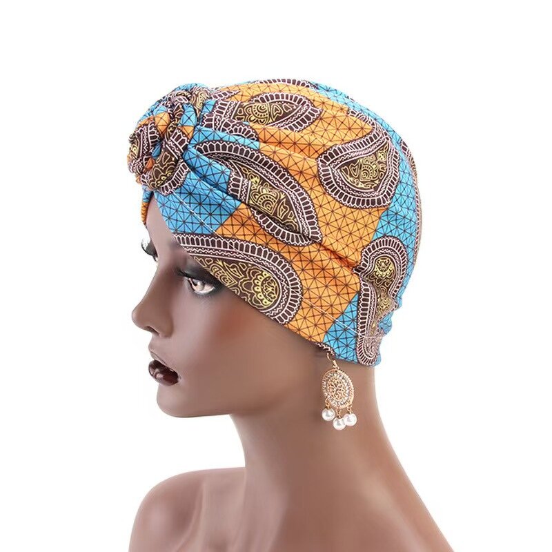 Women Turban Manufacturer - OEM Muslim Stretch Print Big Flower Headband