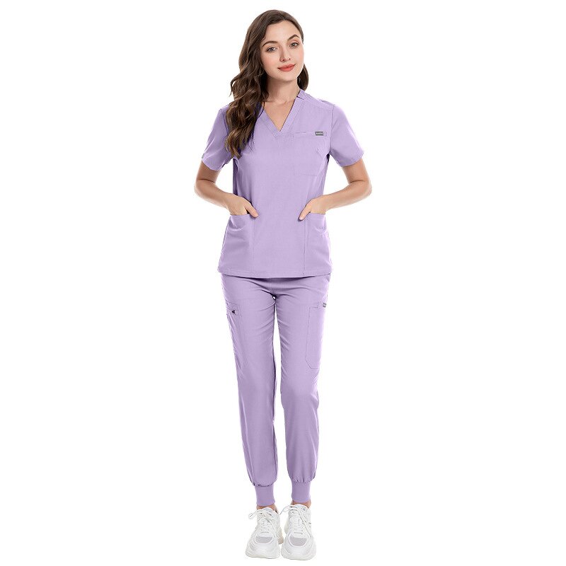 Medical Scrubs Manufacturer - OEM Spandex Jogger Sets Custom Logo Nursing