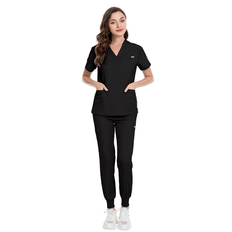 Medical Scrubs Manufacturer - OEM Spandex Jogger Sets Custom Logo Nursing