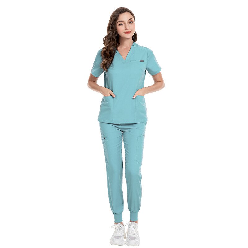 Medical Scrubs Manufacturer - OEM Spandex Jogger Sets Custom Logo Nursing