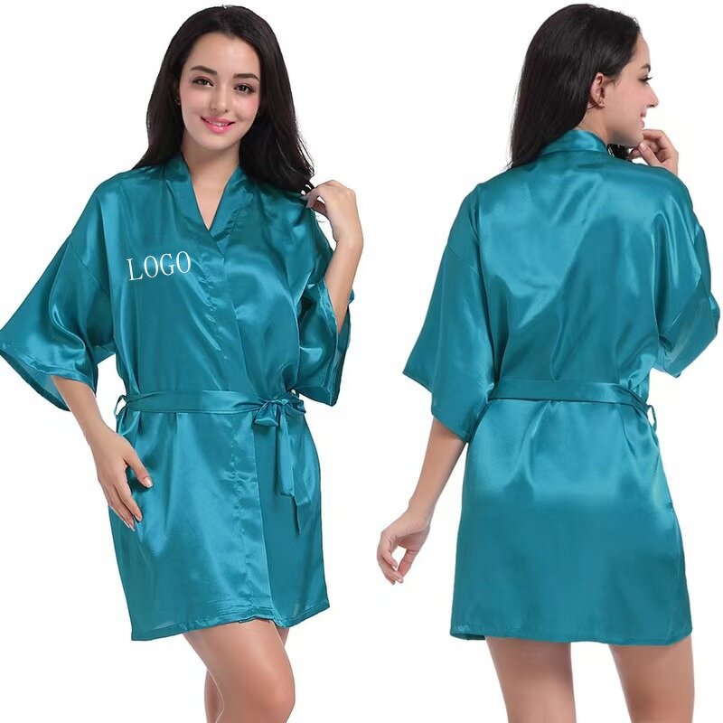 Satin Bathrobe Manufacturer - OEM High Quality Kimono Hairdressing Cape