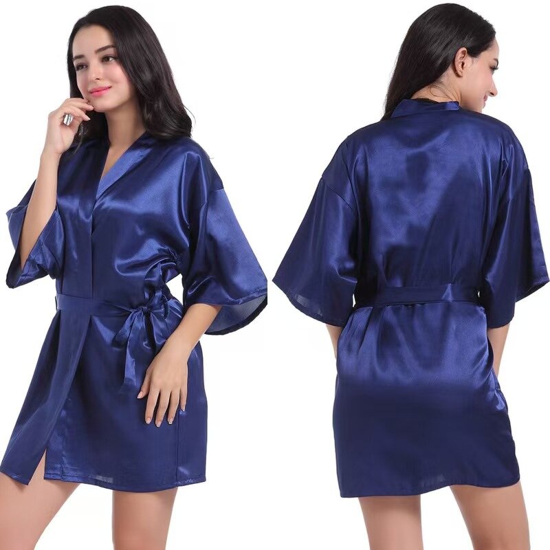 Satin Bathrobe Manufacturer - OEM High Quality Kimono Hairdressing Cape