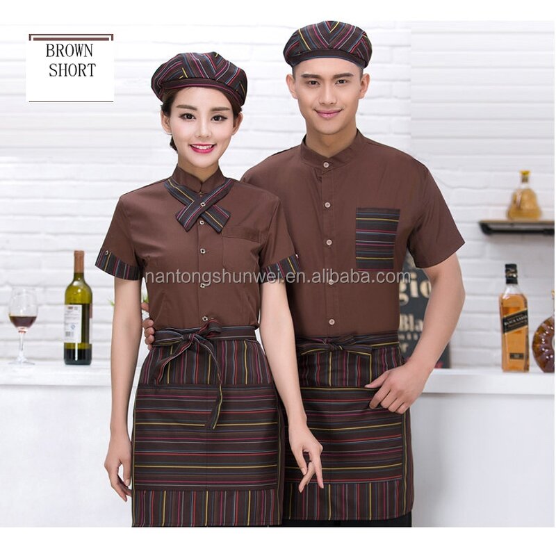 Waiter Uniform Manufacturer - OEM Hotel Restaurant Cafe Overalls Unisex