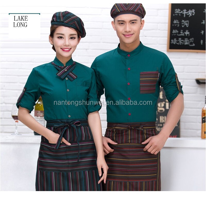 Waiter Uniform Manufacturer - OEM Hotel Restaurant Cafe Overalls Unisex