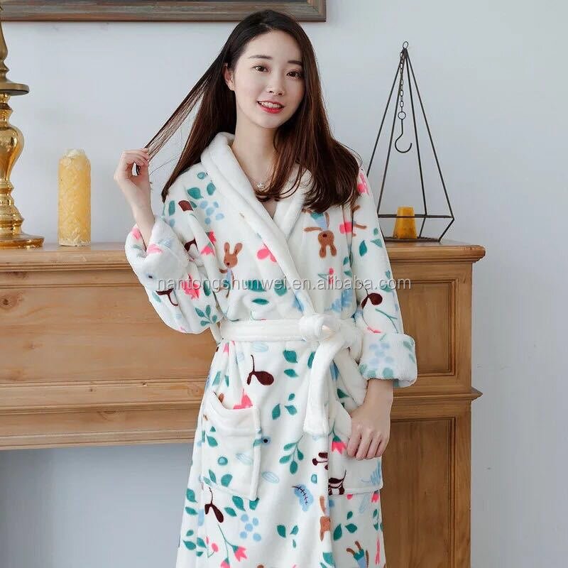 Bathrobe Manufacturer - OEM Printed Coral Fleece