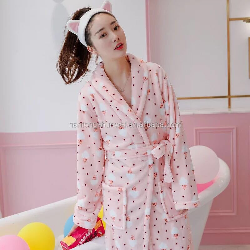 Bathrobe Manufacturer - OEM Printed Coral Fleece
