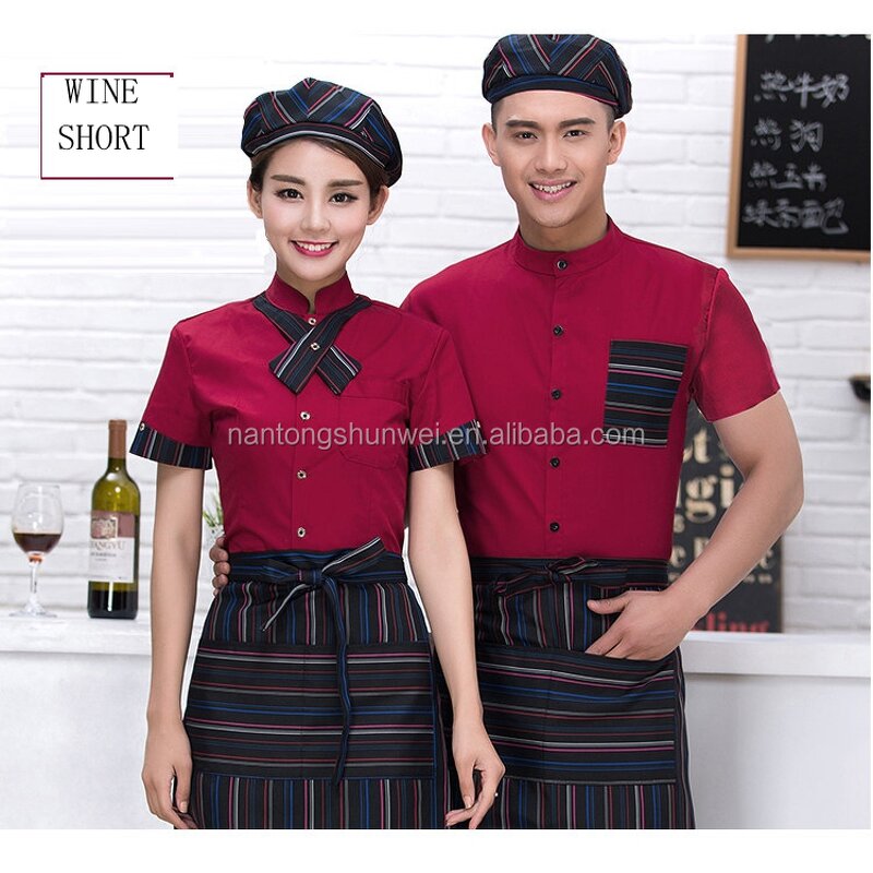 Waiter Uniform Manufacturer - OEM Hotel Restaurant Cafe Overalls Unisex