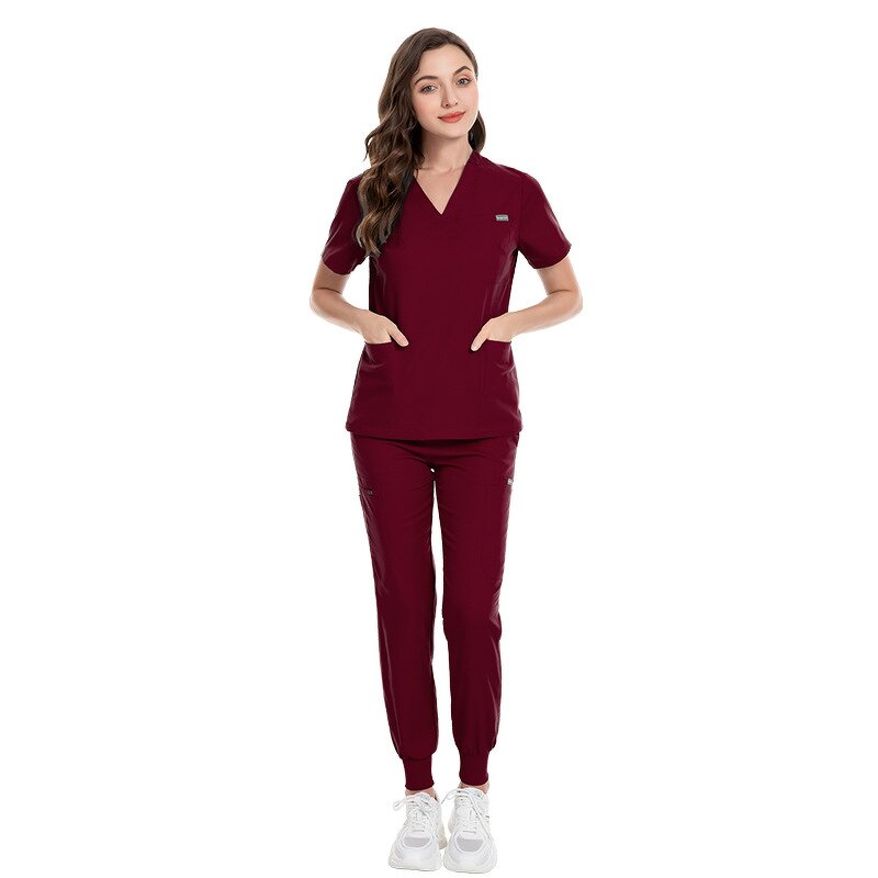 Medical Scrubs Manufacturer - OEM Spandex Jogger Sets Custom Logo Nursing