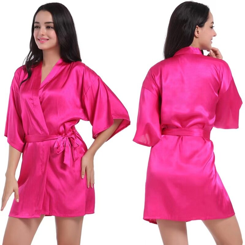 Satin Bathrobe Manufacturer - OEM High Quality Kimono Hairdressing Cape
