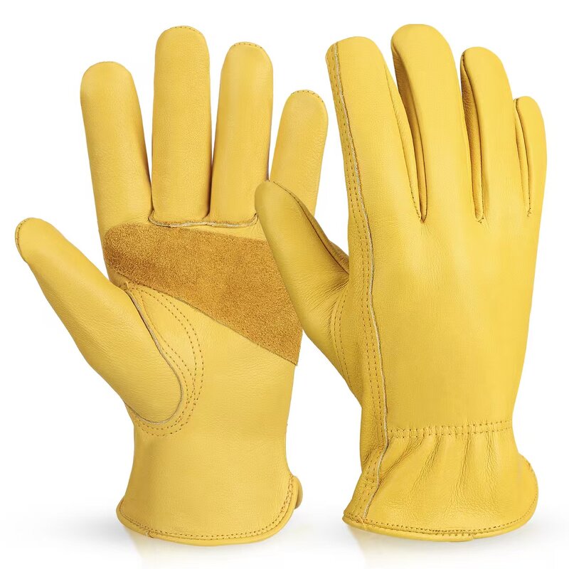 Safety Gloves Manufacturer - OEM OEM Yellow Men's Sheepskin Leather Working