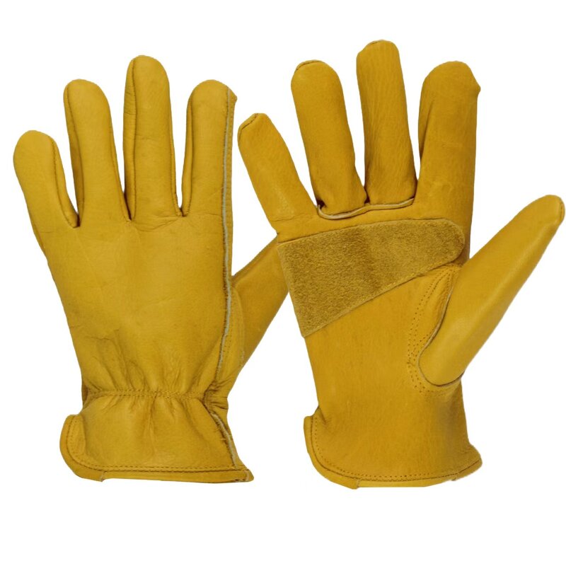 Safety Gloves Manufacturer - OEM OEM Yellow Men's Sheepskin Leather Working