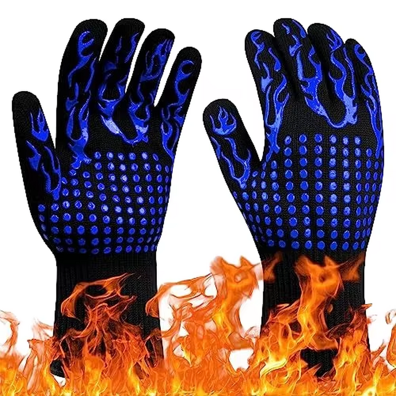 Oven Mitts Manufacturer - OEM Silicone Polyester Cotton Liner Printed Anti-Scalding