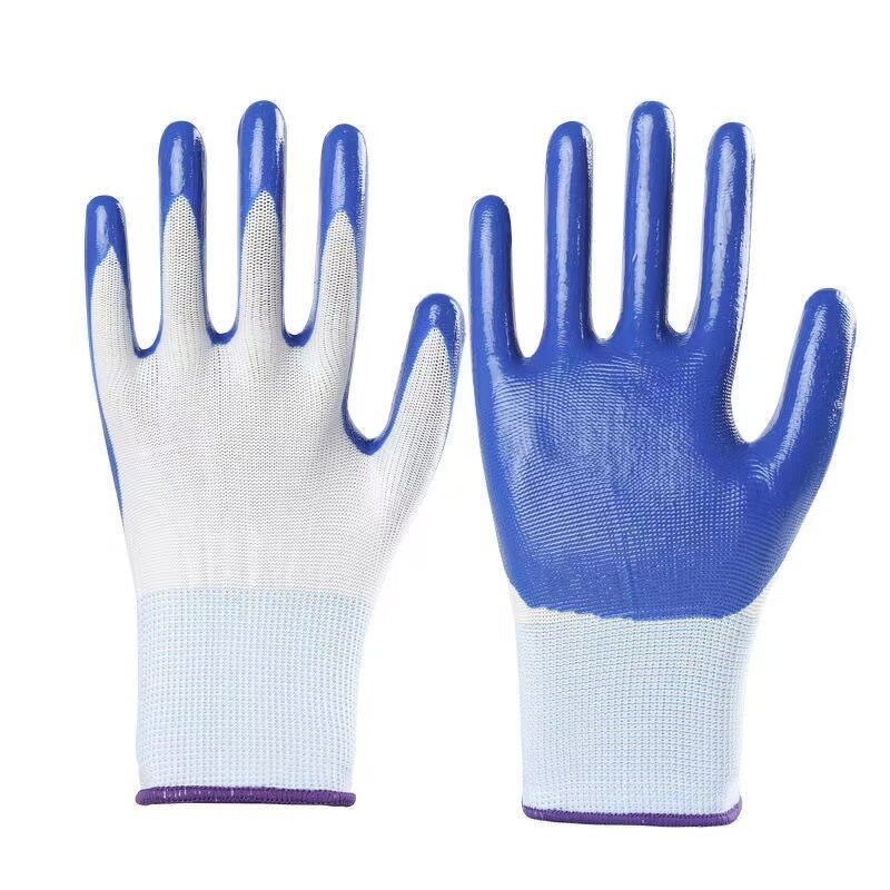 Work Gloves Factory - OEM 13g Nylon Liner Sandy Nitrile Coated Oil Resistant