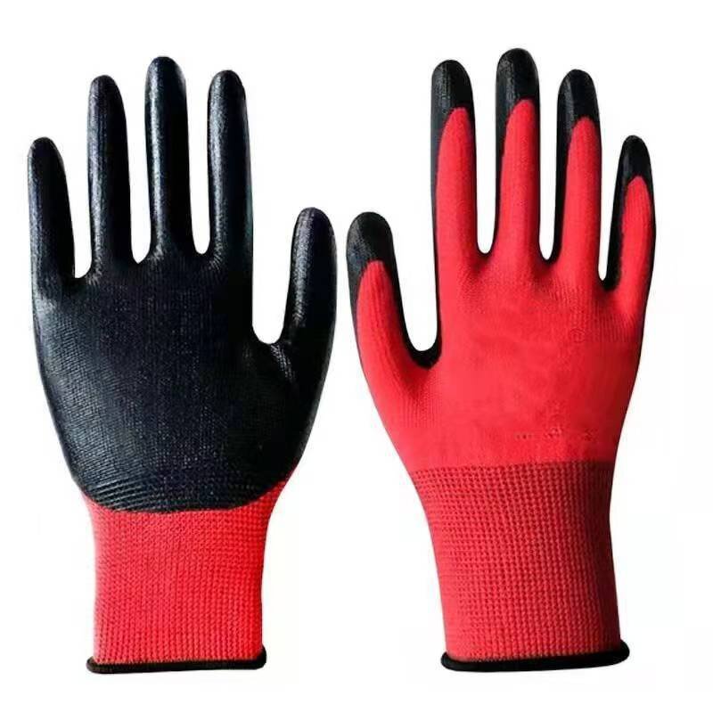 Work Gloves Factory - OEM 13g Nylon Liner Sandy Nitrile Coated Oil Resistant