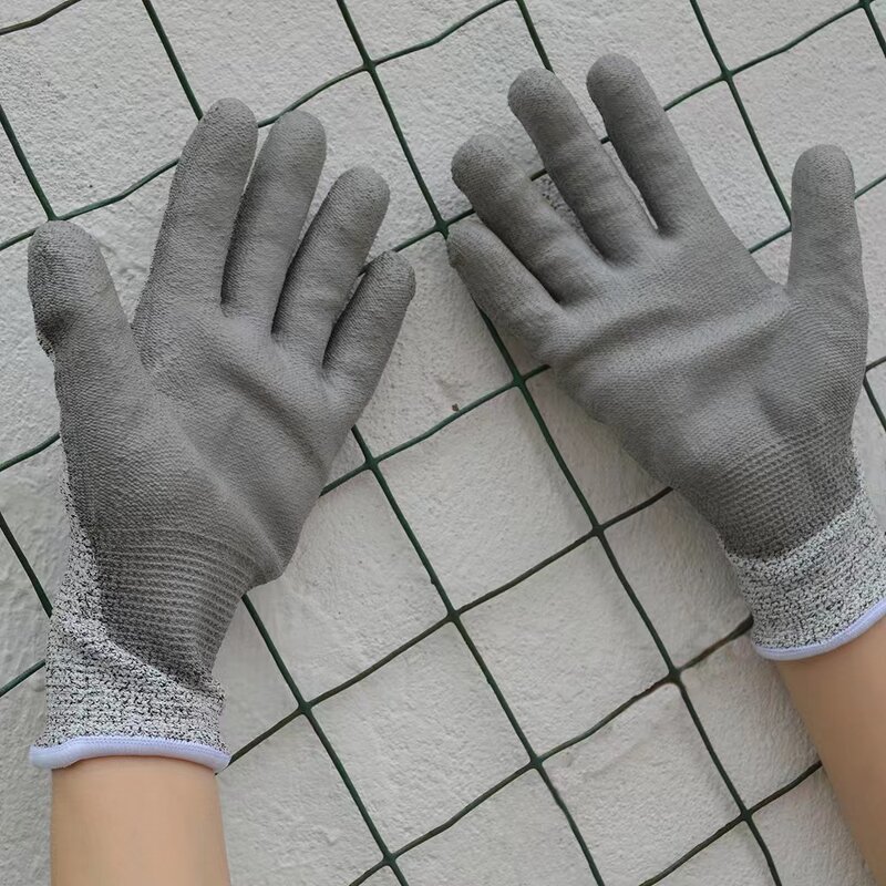 Construction Gloves Manufacturer - OEM HPPE EN388 Level 5 Anti-Cut PU Coated