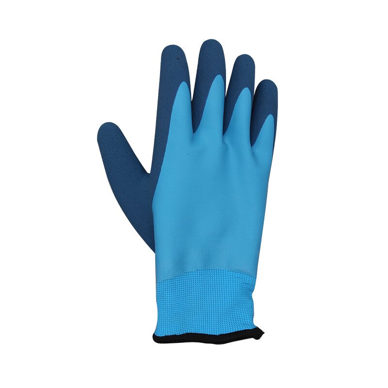 Winter Work Gloves Factory - OEM Custom Logo Velvet Finish Dipped Latex Coating