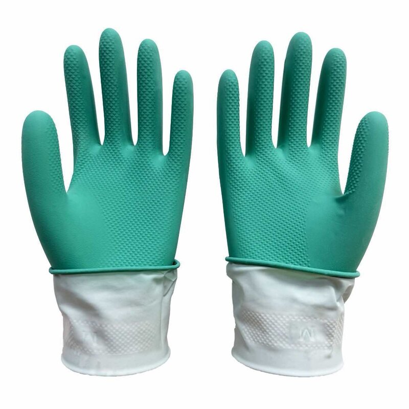 Nitrile Rubber Gloves Factory - OEM High Quality 15mil Green Cotton Flock Lined