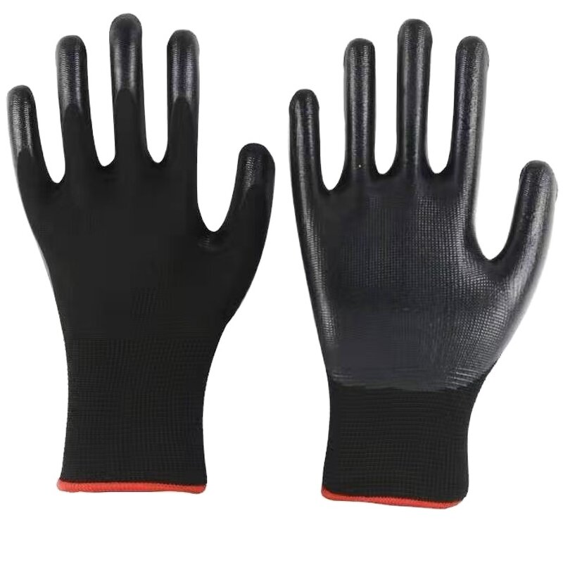 Work Gloves Factory - OEM 13g Nylon Liner Sandy Nitrile Coated Oil Resistant