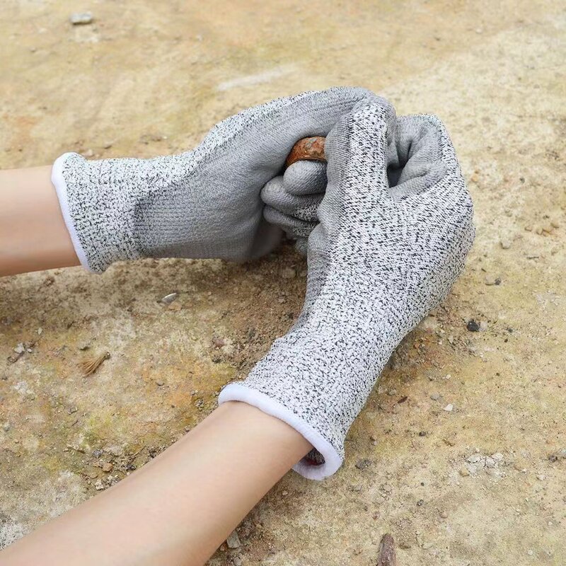 Construction Gloves Manufacturer - OEM HPPE EN388 Level 5 Anti-Cut PU Coated