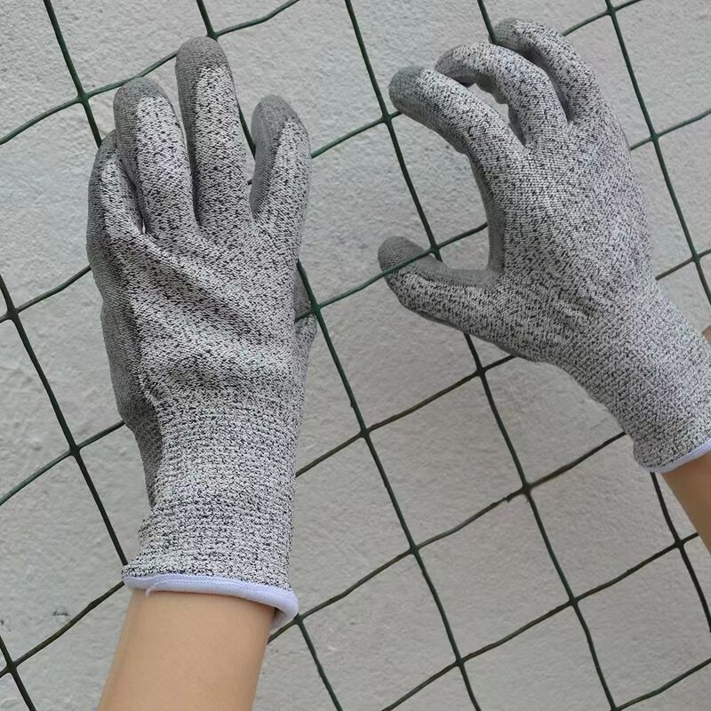 Construction Gloves Manufacturer - OEM HPPE EN388 Level 5 Anti-Cut PU Coated