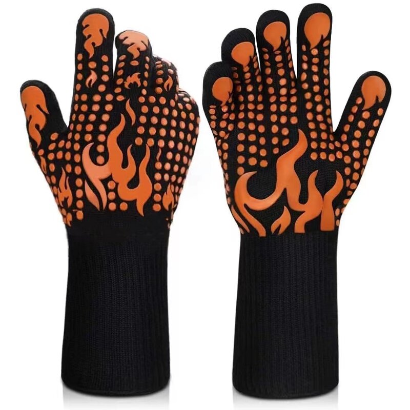 Oven Mitts Manufacturer - OEM Silicone Polyester Cotton Liner Printed Anti-Scalding