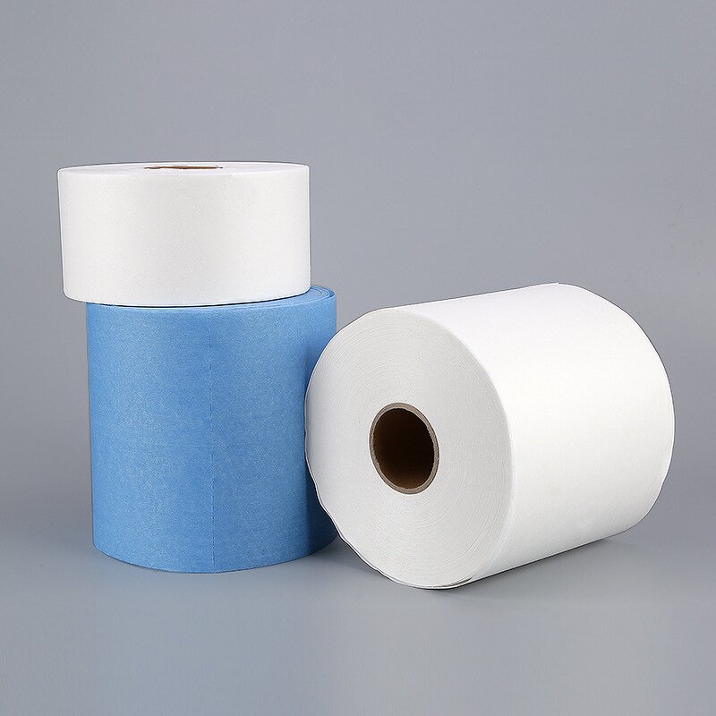 Industrial Wipes Roll Factory - Manufacturer Direct Blue Woodpulp Polyester Remove Oil