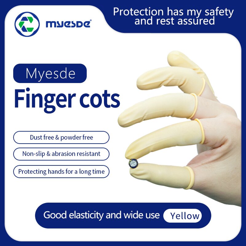 Antistatic Finger Cots Factory - Wholesale High Quality Anti-Static Yellow Latex Halogen Free