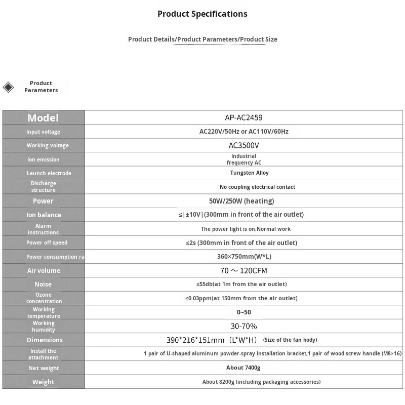 Static Eliminator Factory - OEM/ODM Custom Safe Horizontal Ion Air Blower
