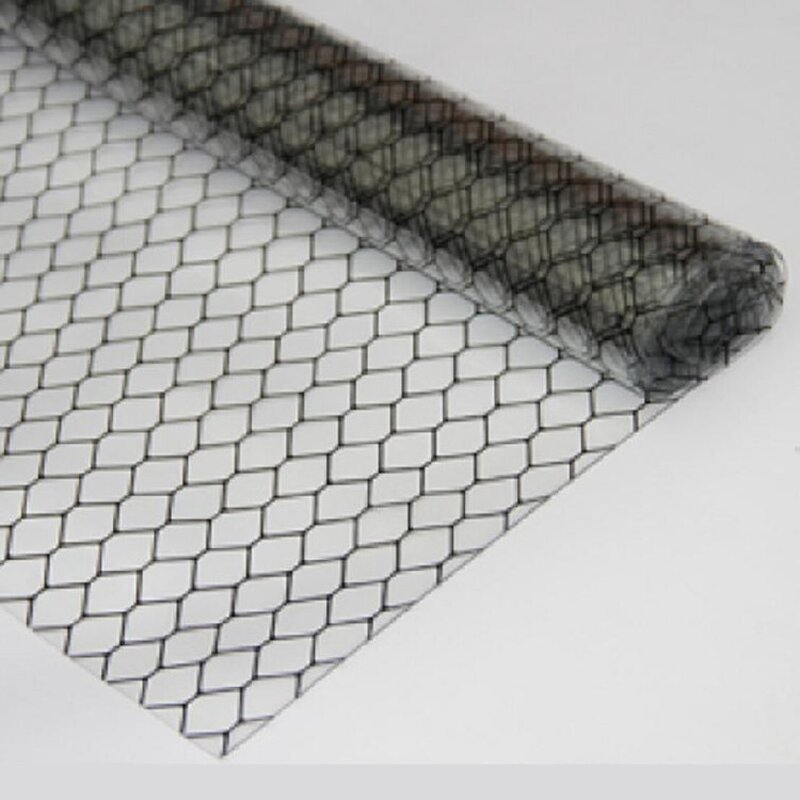 Anti Static PVC Curtain Factory - Transparent Carbon Printed Grid Film Roll
